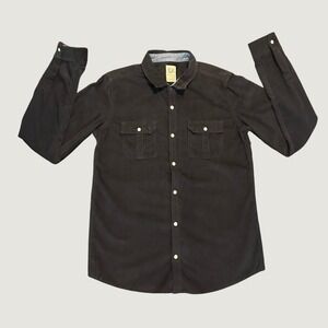 Young & Free Boys Navy Blue Long Sleeve Button Down Shirt Size 13-14Y NWT 1511